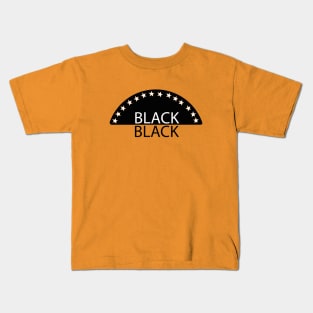 Curve Black Name With Stars Kids T-Shirt